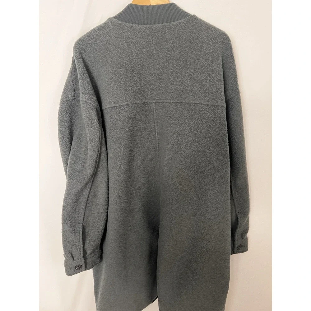 Eddie Bauer Lynden Fleece Parka‎ In Storm Size XL Dark Grey Pockets